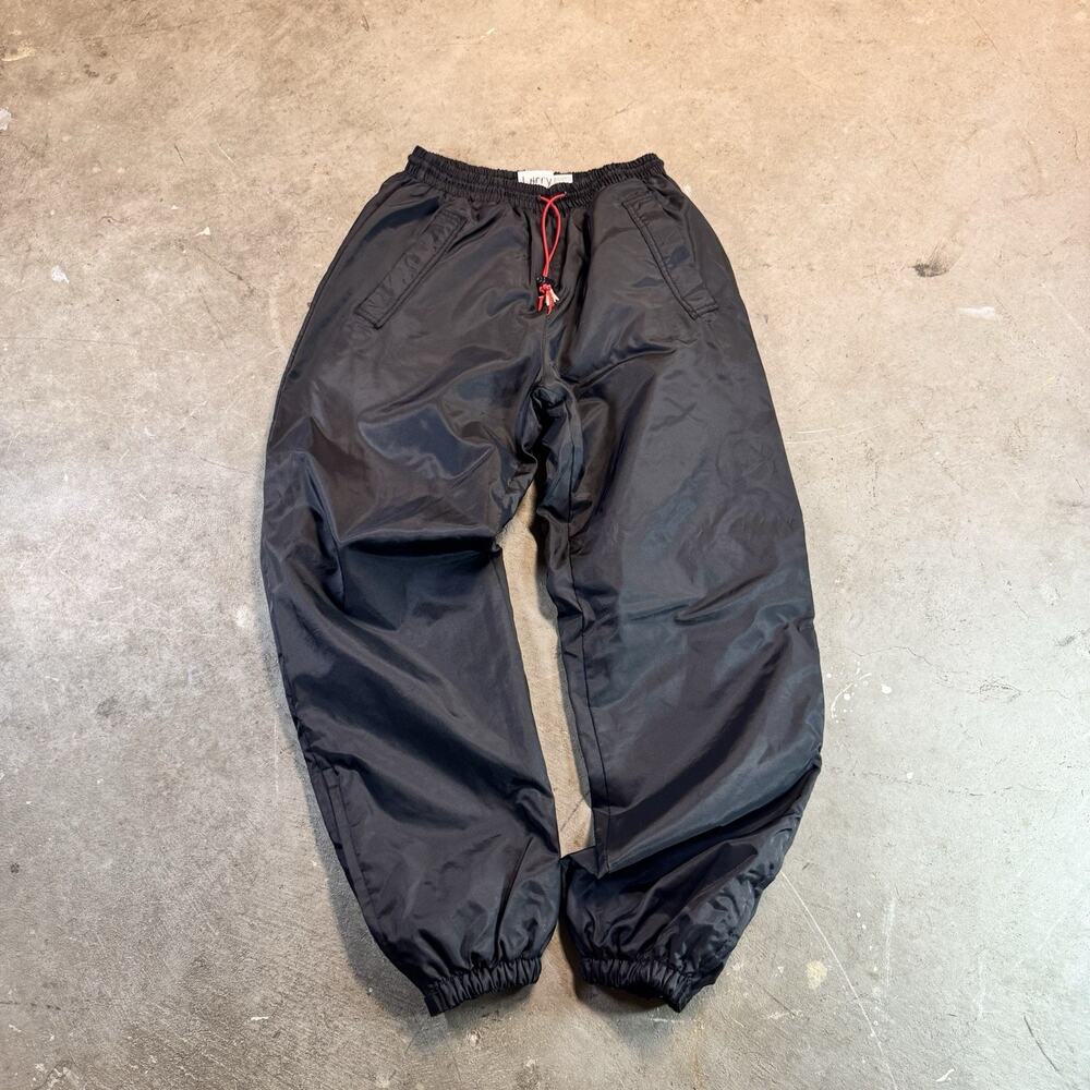 Marlboro Pants Mens S Nylon Fleece Lined Black Unlimited Windbreaker Vintage 90s